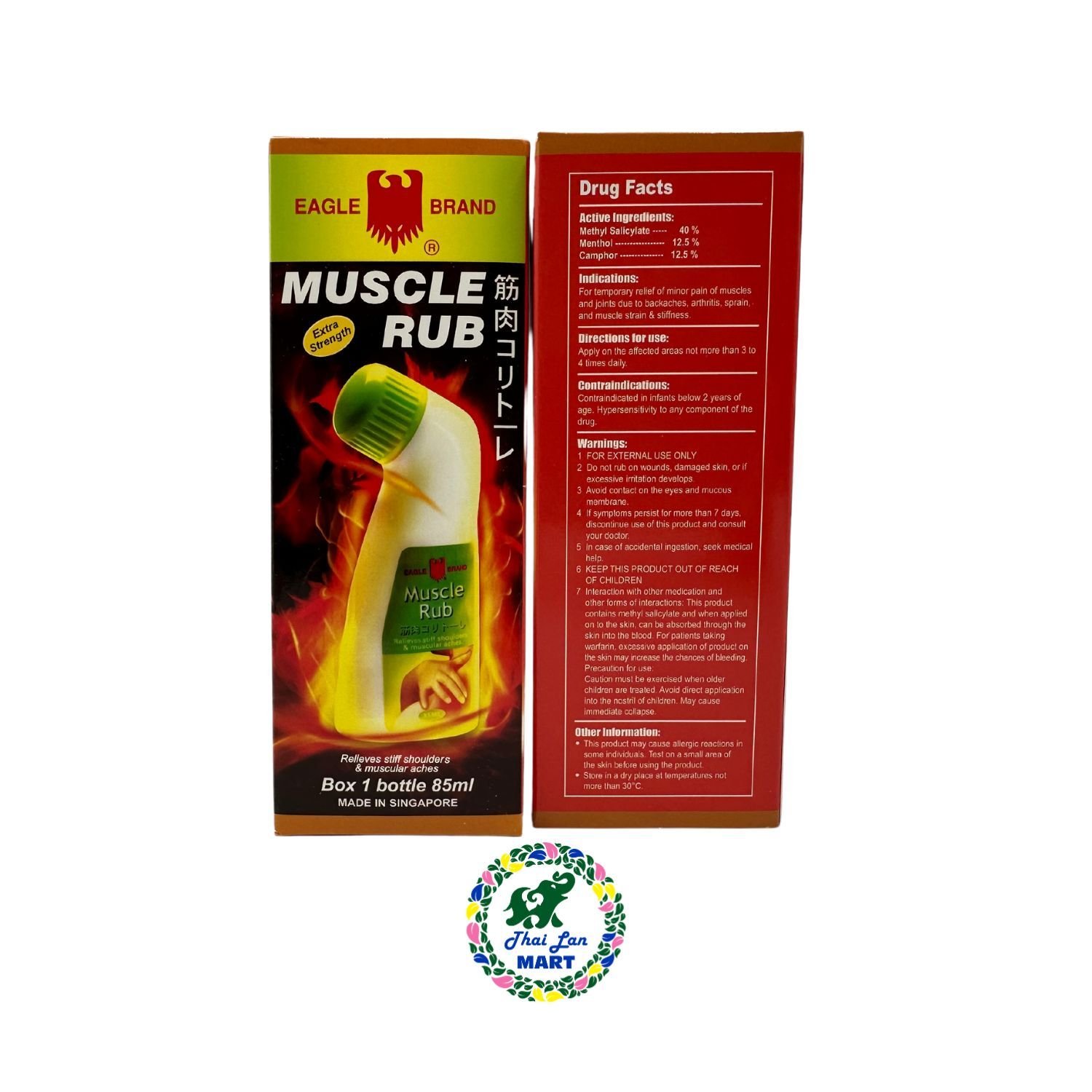  Dầu nóng eagle brand muscle rub giảm đau nhức vai gáy hàng chính hãng singapore 85ml 