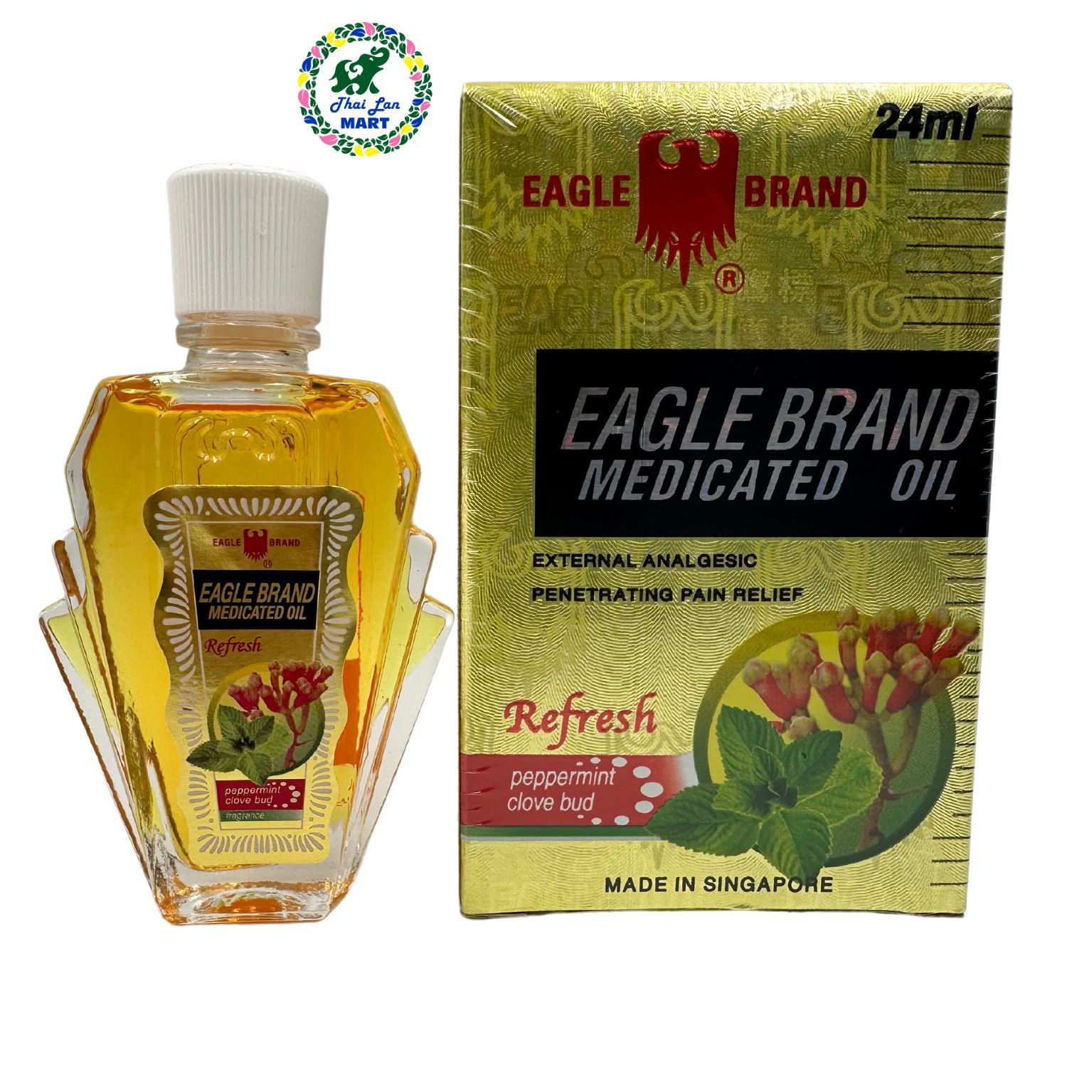  Dầu gió con ó eagle brand medicated oil giảm nhức đầu cảm cúm đau nhức hai nắp hàng mỹ 
