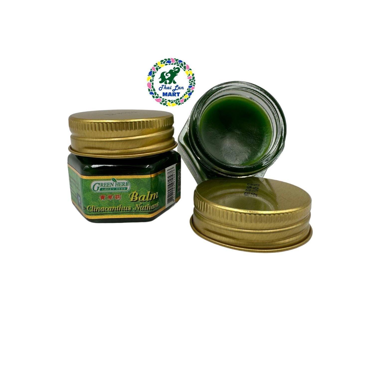  Dầu cù là green herb cooling balm xanh vàng massage giảm đau nhức mỏi hàng nội địa chính hãng thái lan 