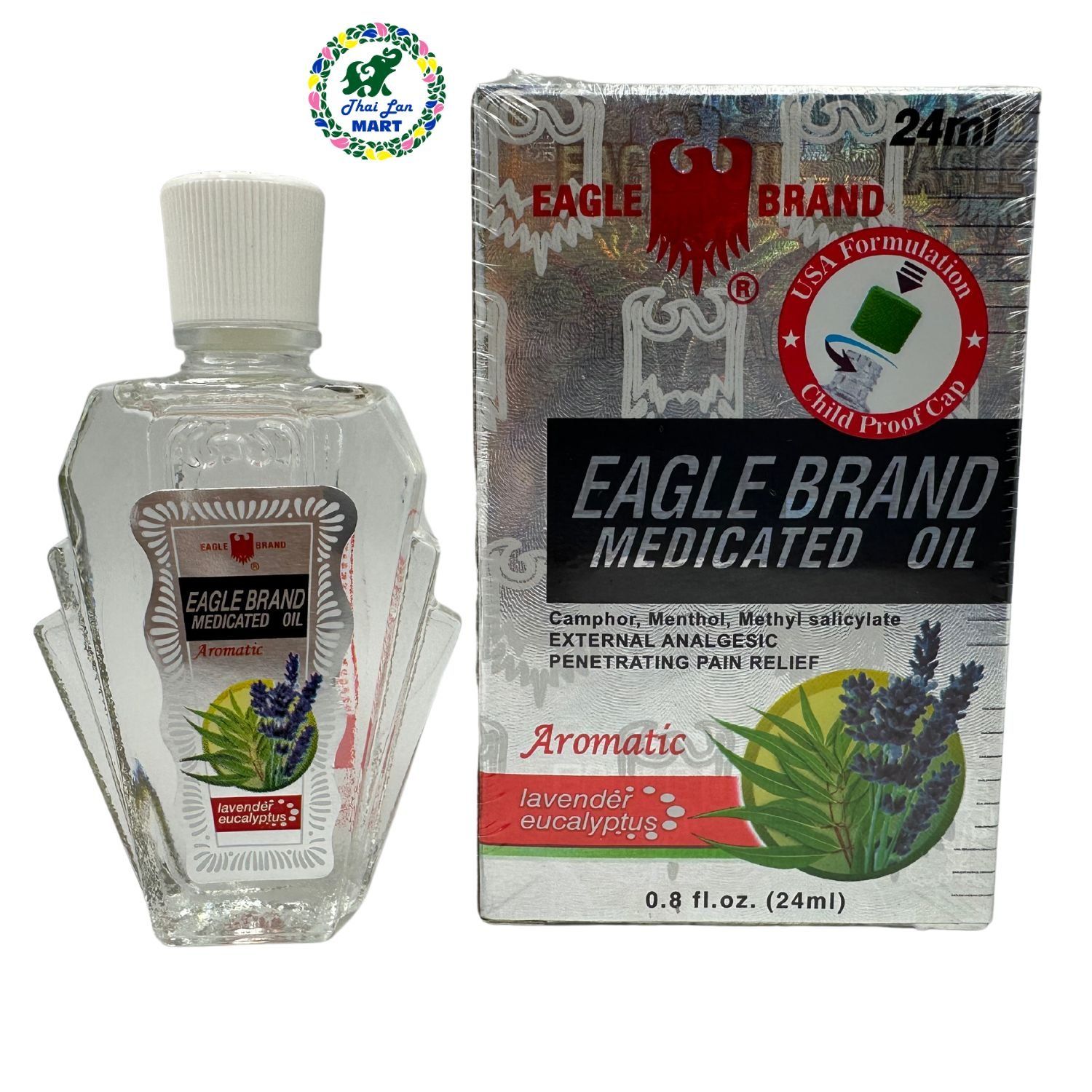  Dầu gió con ó eagle brand medicated oil giảm nhức đầu cảm cúm đau nhức hai nắp hàng mỹ 