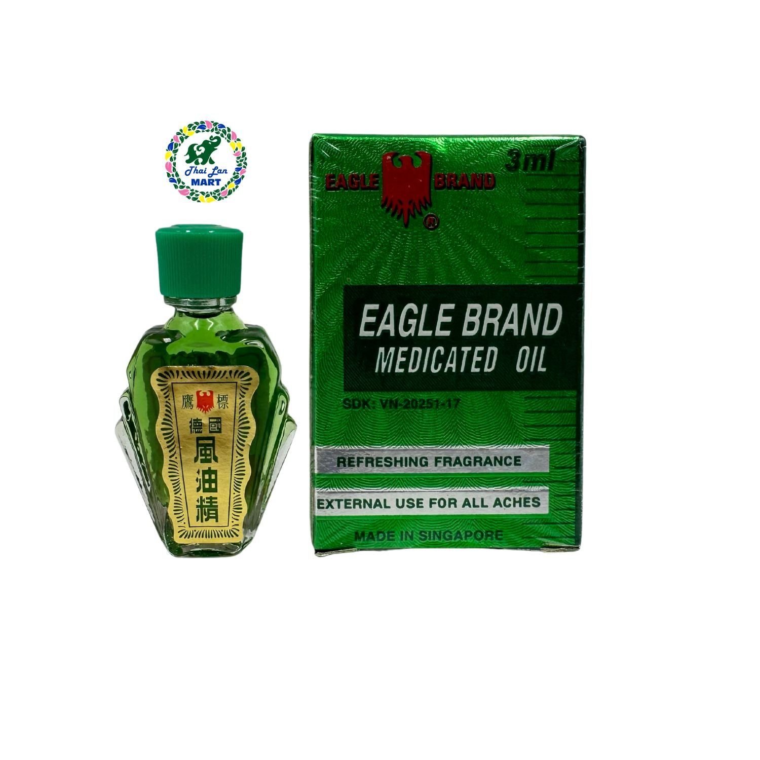  Dầu xanh eagle brand medicated oil massage giảm đau nhức mỏi hàng nội địa chính hãng singapore 