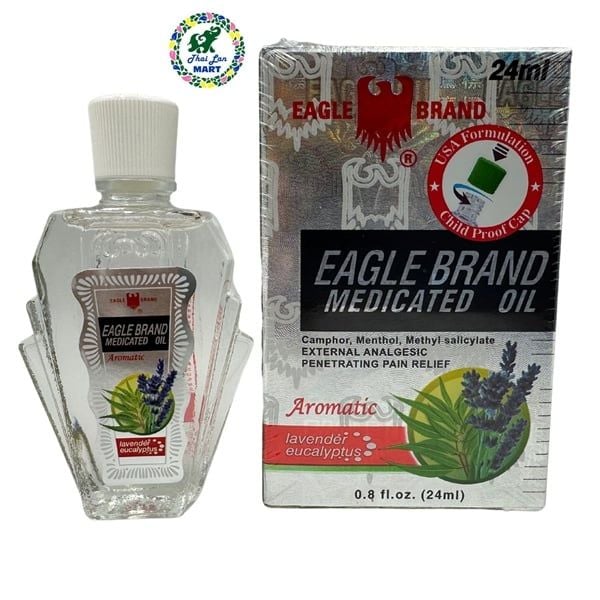  Dầu gió con ó eagle brand medicated oil giảm nhức đầu cảm cúm đau nhức hai nắp hàng mỹ 
