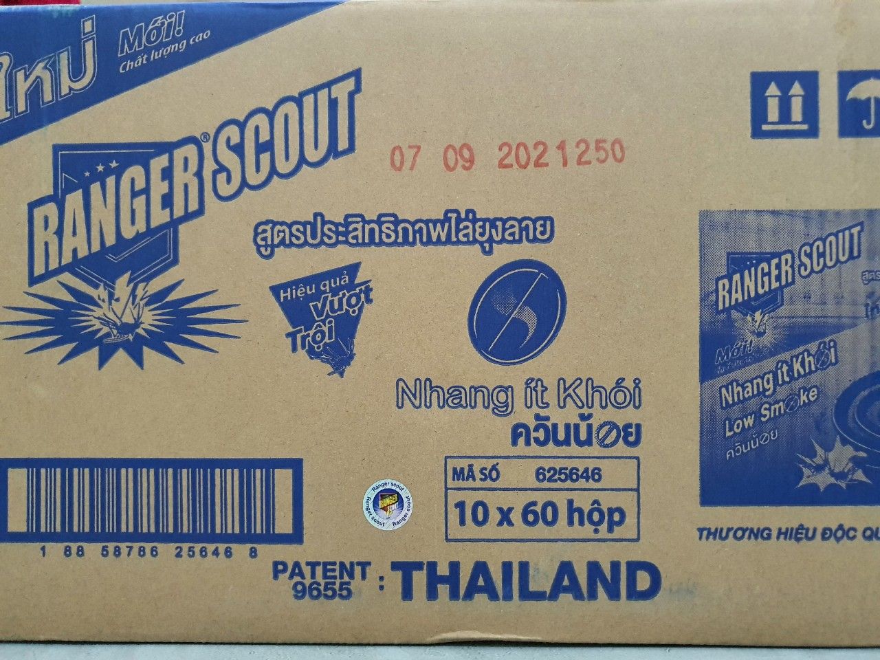  5 hộp nhang muỗi khoang ranger scout low smoke có 50 khoang nhang chính hãng thái lan 