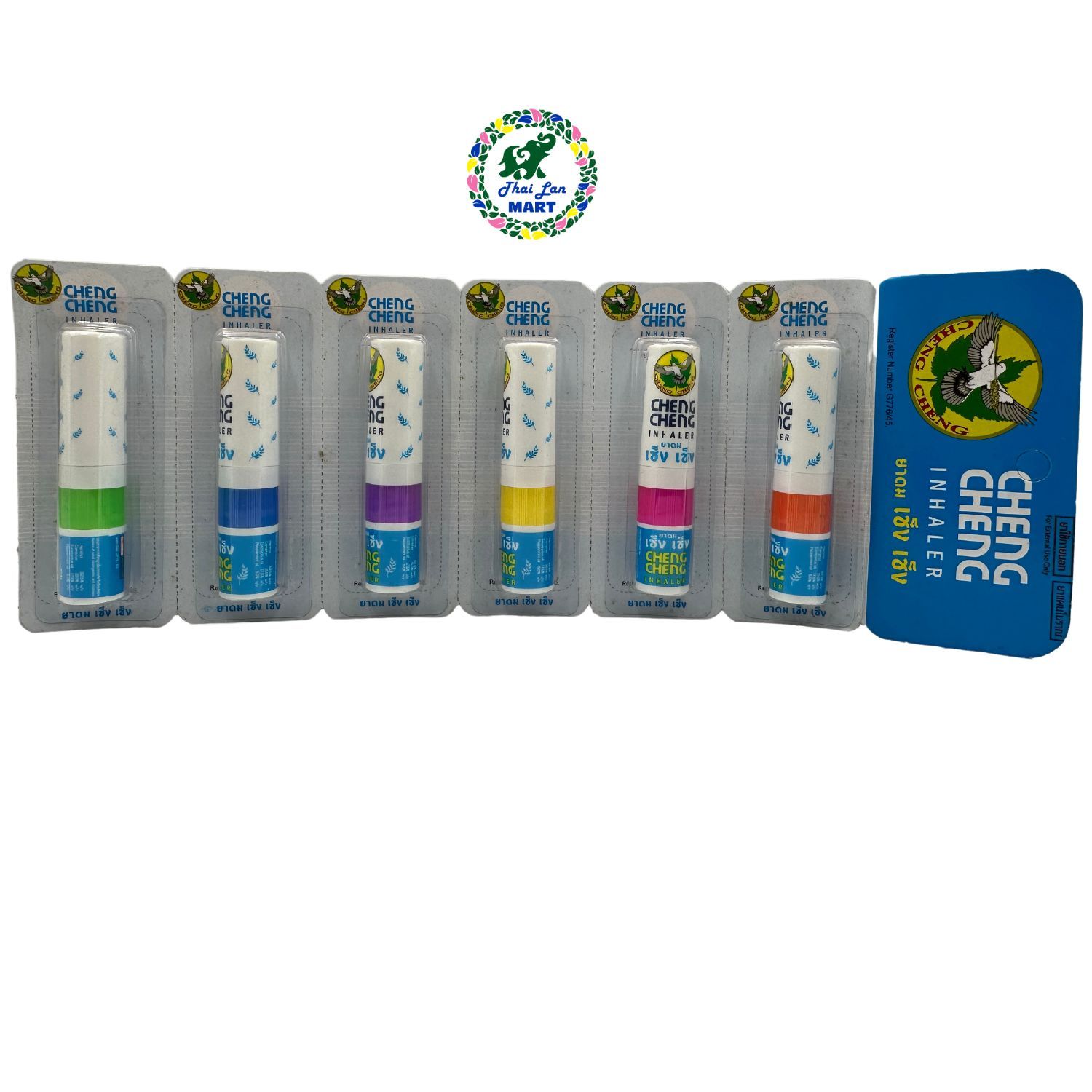  6 ống hít siang pure poy sian green herb pastel cheng cheng vapex giúp thông mũi hàng chính hãng thái lan 