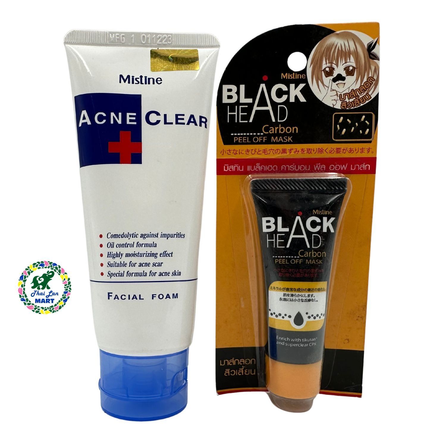  Sữa rữa mặt lột mụn mistine acne clear facial foam giúp da sạch hết mụn hàng nội địa chính hãng thái lan 