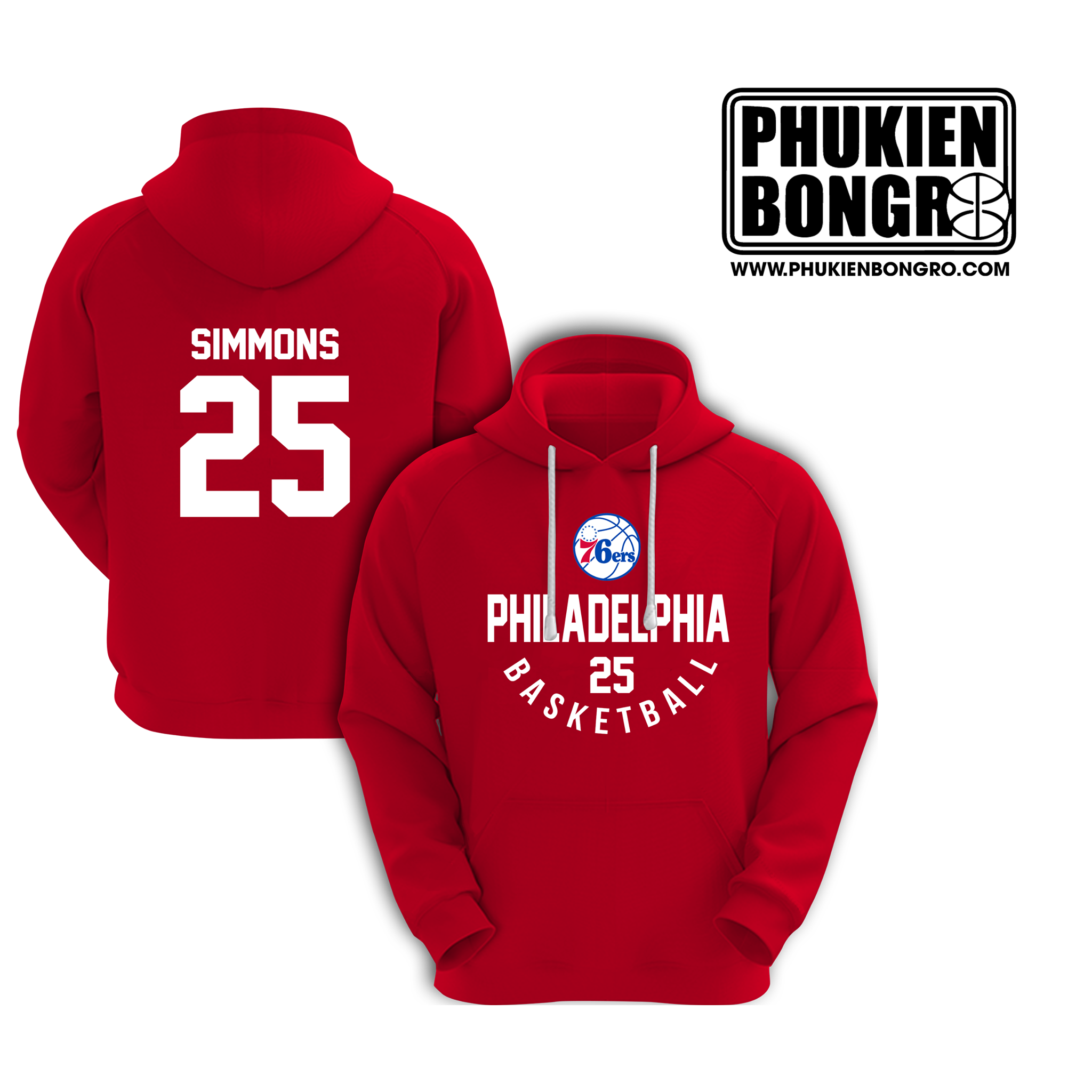 Áo Khoác Hoodie Bóng Rổ Philadelphia 76ers