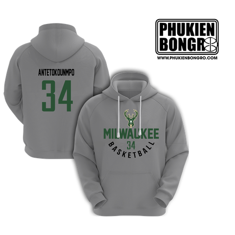  Áo Hoodie Bóng Rổ Milwaukee Bucks 