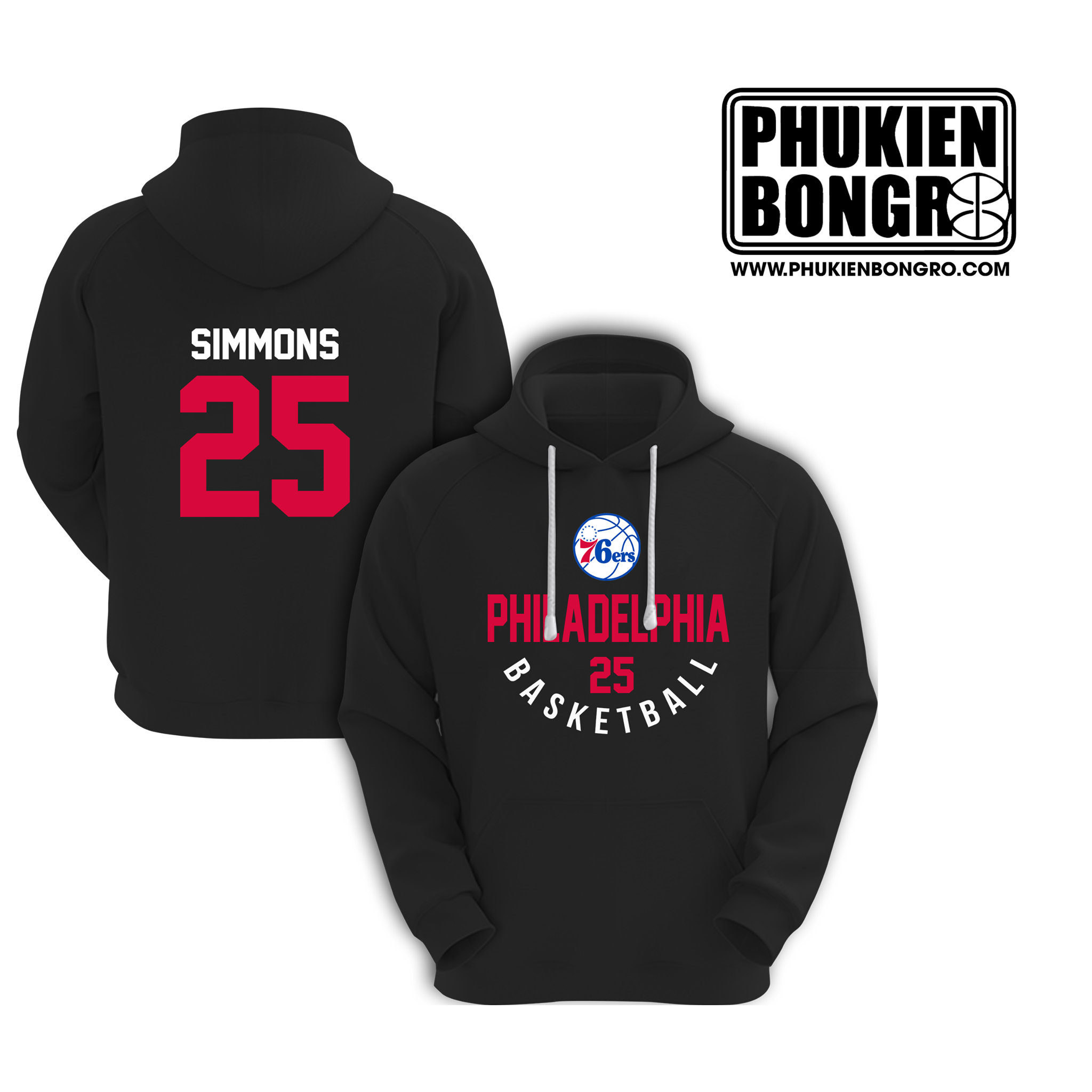 Áo khoác Hoodie Bóng Rổ Philadelphia 76ers