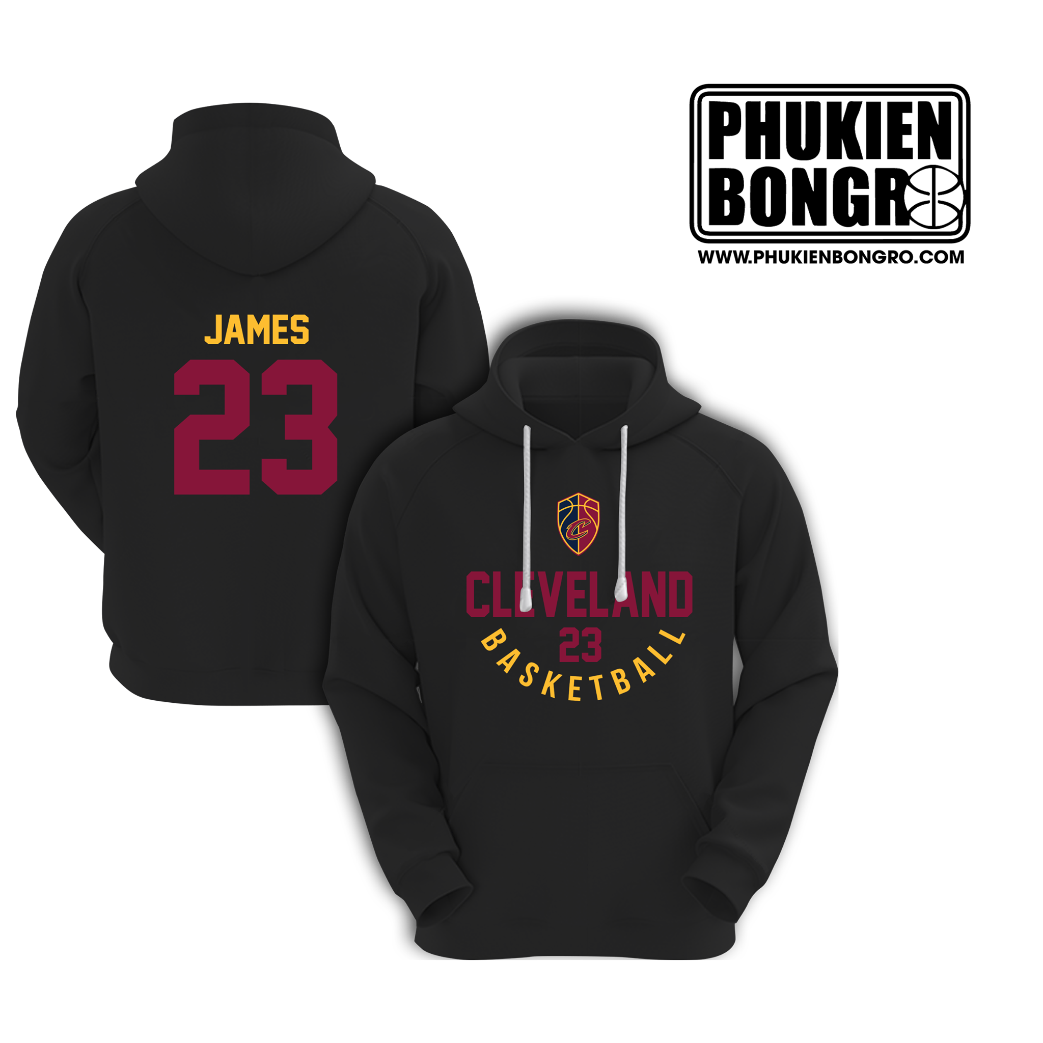 Áo khoác Hoodie Bóng Rổ Cleveland Cavaliers