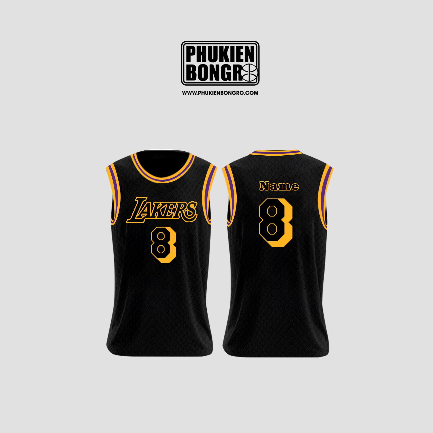 Áo bóng rổ tank top Lakers 8 Kobe Bryant