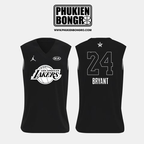  Áo bóng rổ tank top NBA Allstar 2018 Kobe Bryant 24 đen 