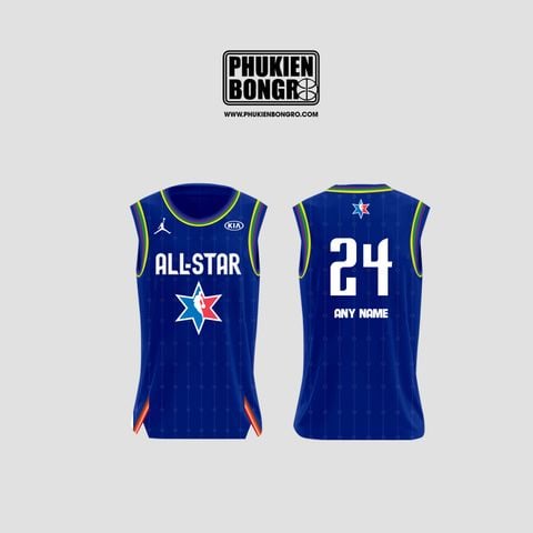  Áo bóng rổ tank top NBA Allstar 2020 Kobe Bryant 24 xanh 