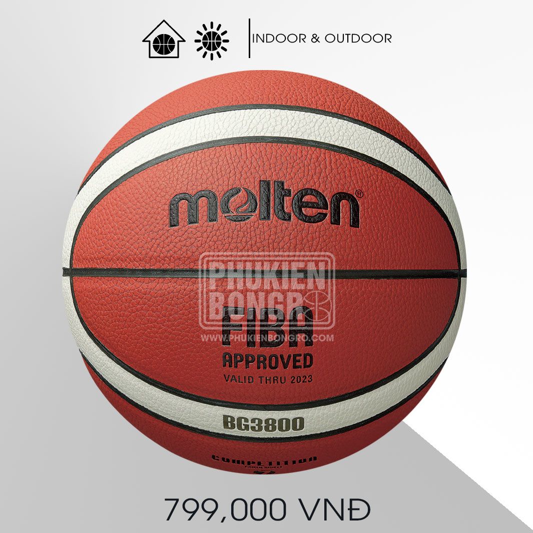 Banh Bóng Rổ Molten Fiba Approved BG3800 (Size 6)