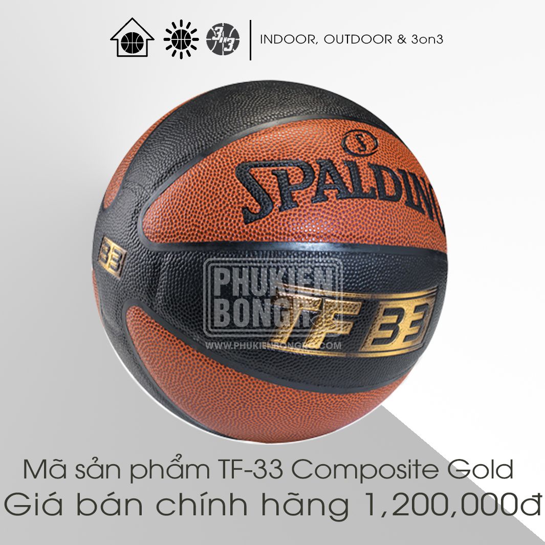 Banh Bóng Rổ SPALDING TF-33 Composite Gold