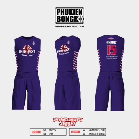  Đồng phục bóng rổ Union Jack's Basketball Knight 