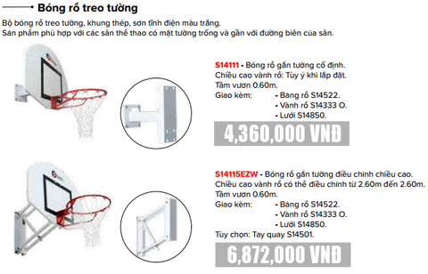  Bộ Bóng Rổ treo tường Sodex Sport 