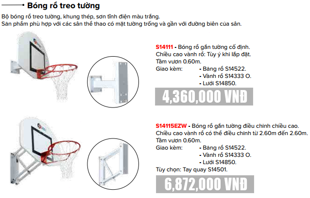 Bộ Bóng Rổ treo tường Sodex Sport