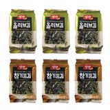 Combo 3 Gói Lá Kim Ăn Liền Vị Dầu Oliu Và 3 Gói Lá Kim Ăn Liền Vị Dầu Mè Dongwon Hàn Quốc (5 Gram/Gói) - Combo 6