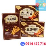Bánh Quế Crown Choco Heim (Cream Wafers with Hazelnuts) Hộp142 Gram - Nhập Khẩu Hàn Quốc
