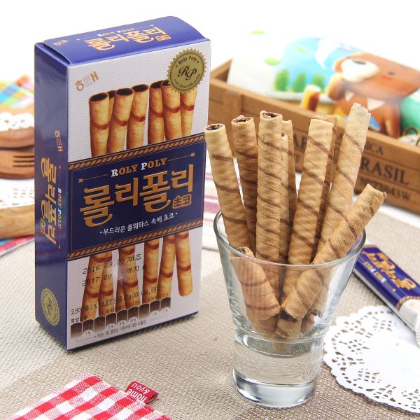 Cho Rolpy Poly's Bánh Rolly polly(socola) Hàn Quốc 62g / 해태)롤리폴리(초코) – dovumart