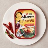 Lá Vừng Tẩm Tương Ớt Sempio Hàn Quốc 70g / 우리엄마 깻잎매콤한맛70g