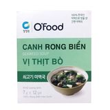 Hộp 12 Gói Canh Rong Biển Vị Thịt Bò O'Food (7Gram Gói)