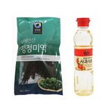 Combo 1 Gói Rong Biển Khô Daesang Hàn Quốc 50gr và 1 Chai Dấm Táo Hàn Quốc Beksul 500 Ml