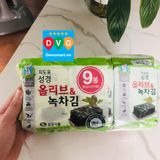 Lá Kim Ăn Liền Vị Trà Xanh Và Oliu Hàn Quốc Sung Gyung 36g (4g x 9 gói)