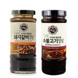 Combo Sốt Ướp BBQ Thịt Heo Beksul 500g Và Sốt Ướp Thịt Bò BBQ Beksul 500g - Nhập Khẩu Hàn Quốc