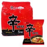 Lốc 5 Gói Mì Cay Hàn Quốc Shin Ramyun Nongshim (120g / Gói)