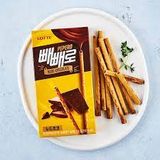 Que Pepero Trần Nhân Socola Lotte Hàn Quốc 50g / 롯데) 누드 초코 빼뺴로 50g