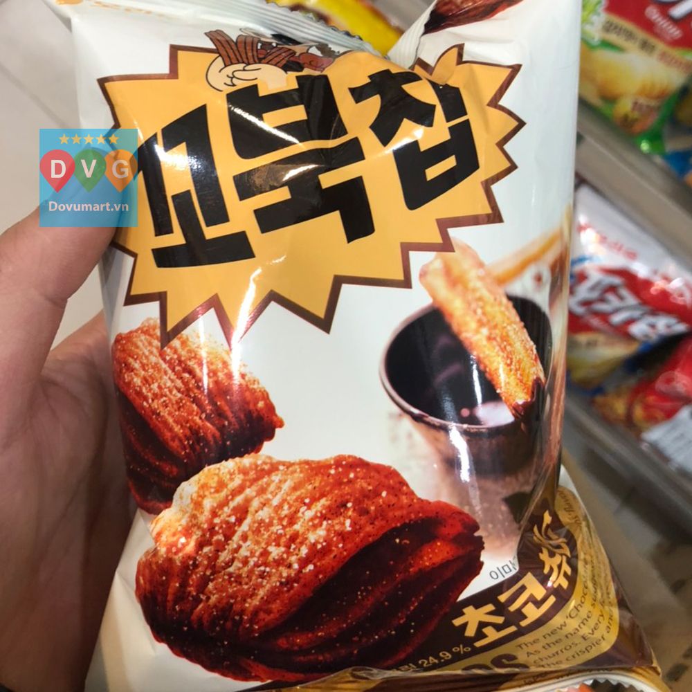 Bim bim rùa vị socola churros Orion Hàn Quốc 80g/ 꼬북칩 초코 ...