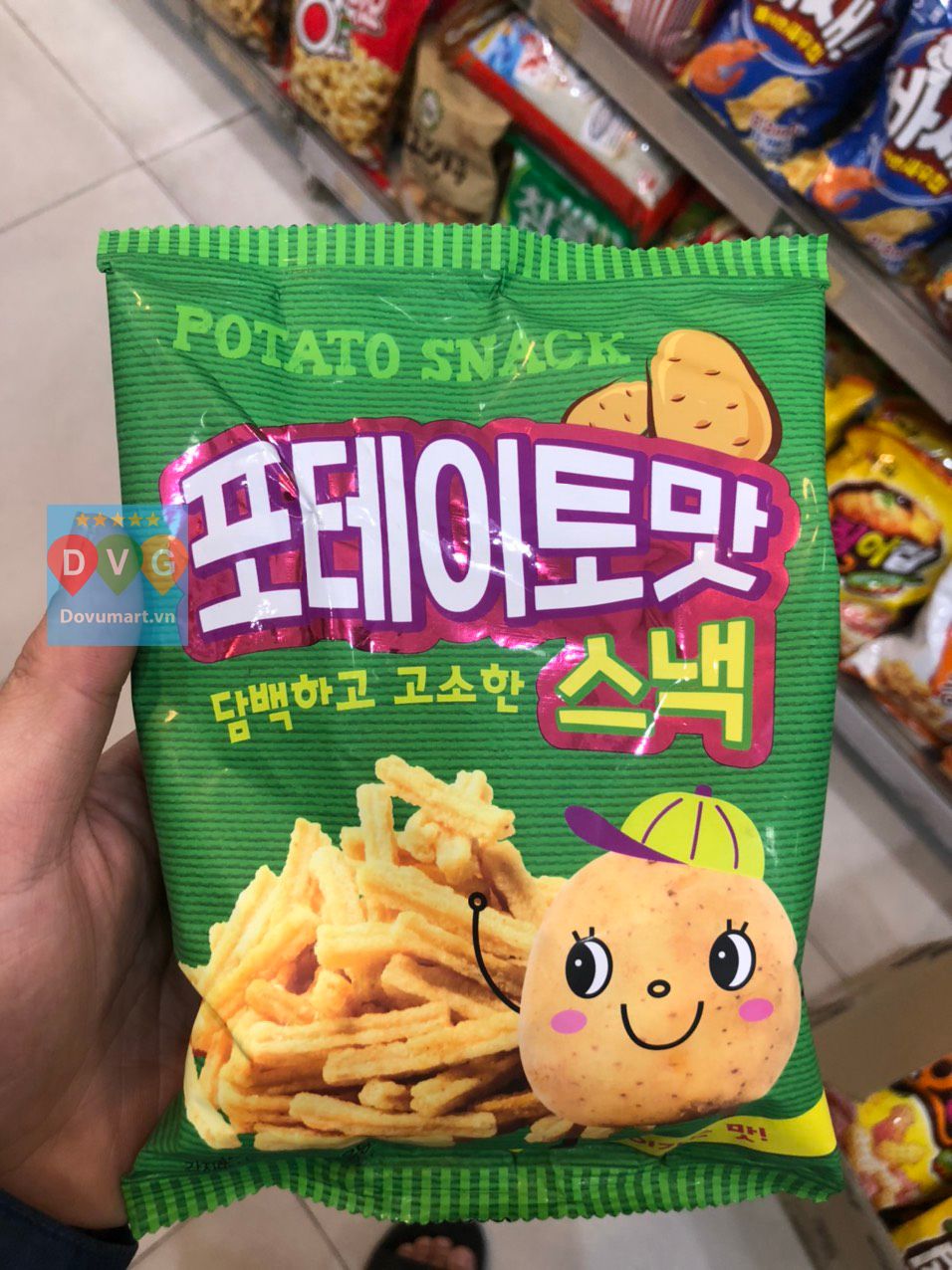 Bim bim vị khoai tây Hàn Quốc 100g / 싱싱)포테이토맛 스낵 100g ...