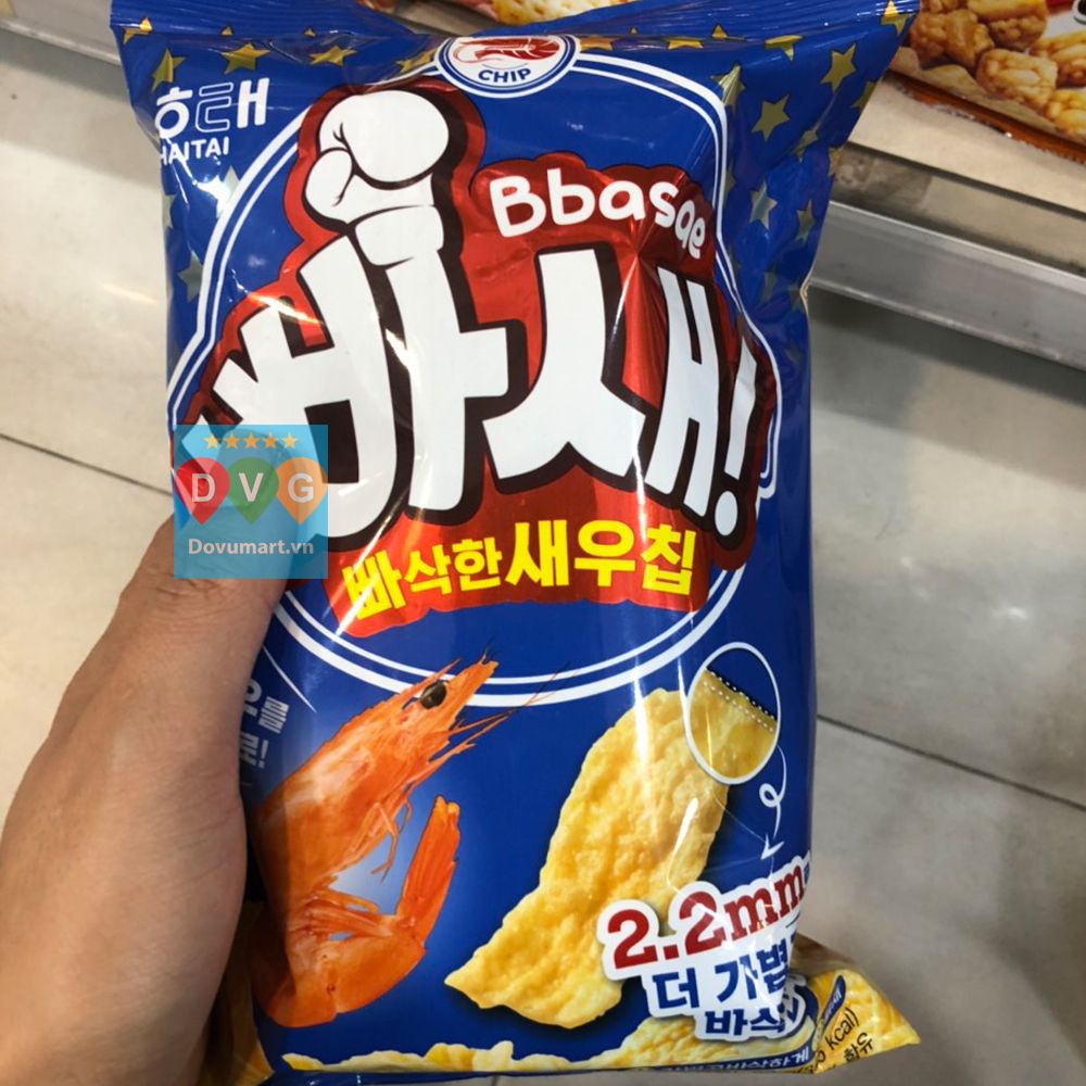 Bim Bim Snack Tôm Giòn 60G Haitai Hàn Quốc /해태)빠삭한 새우칩(60g ...