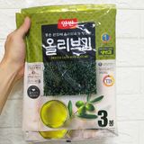 Dongwon Lá Kim Ăn Liền Vị Dầu Oliu 60 Gram (Gồm 3 gói 20g) - Nhập Khẩu Hàn Quốc