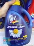 Nước Giặt Xả Beat Aromawave Hoa Cúc Lion Korea Hàn Quốc Can 3L / LION KOREA) 비트 아로마웨이브 용기(카모마일)_겸용 3L