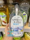 Nước Tẩy Rửa Nhà Bếp Đa Năng - Baking Soda & Citric Acid Lion Korea Hàn Quốc 1KG/ 베이킹&구연산 주방세제 펌프_(대리점) 1KG