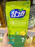 Nước Rửa Chén Hương Trà Xanh Hữu Cơ Lion Korea Hàn Quốc Túi 800ML / 참그린 녹차뽀드득 800mL(830g) 리필 800ML