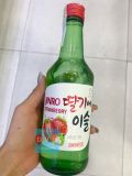 Rượu Soju Dâu Jinro Hàn Quốc Chai 360ML / 하이트진로) 딸기에 이슬 360ML