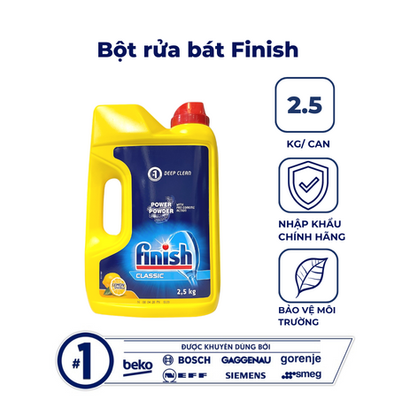  Bột rửa bát Finish 2.5kg hương chanh 