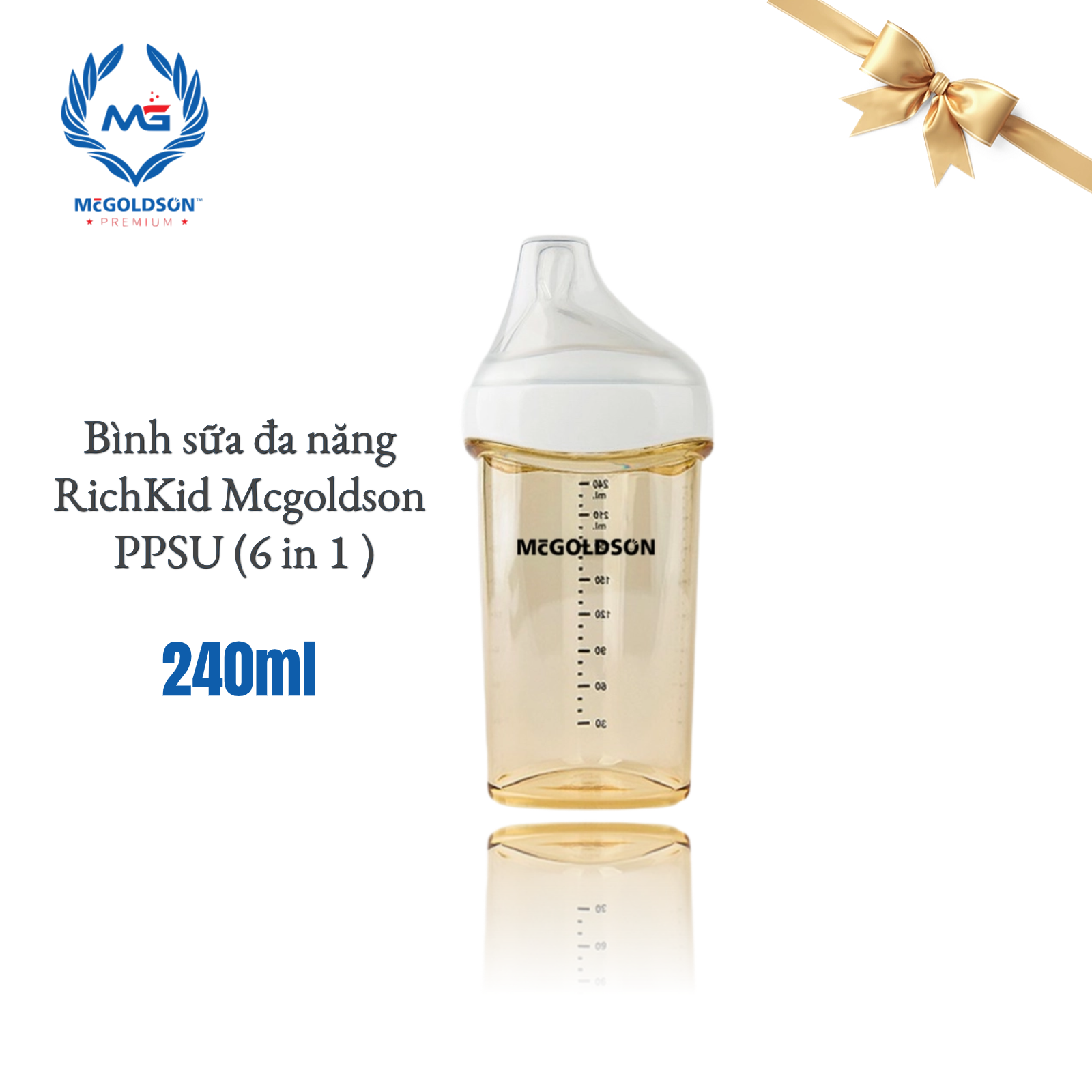  Bình sữa đa năng RICHKID-McGOLDSON PPSU Plus (6 in 1) 