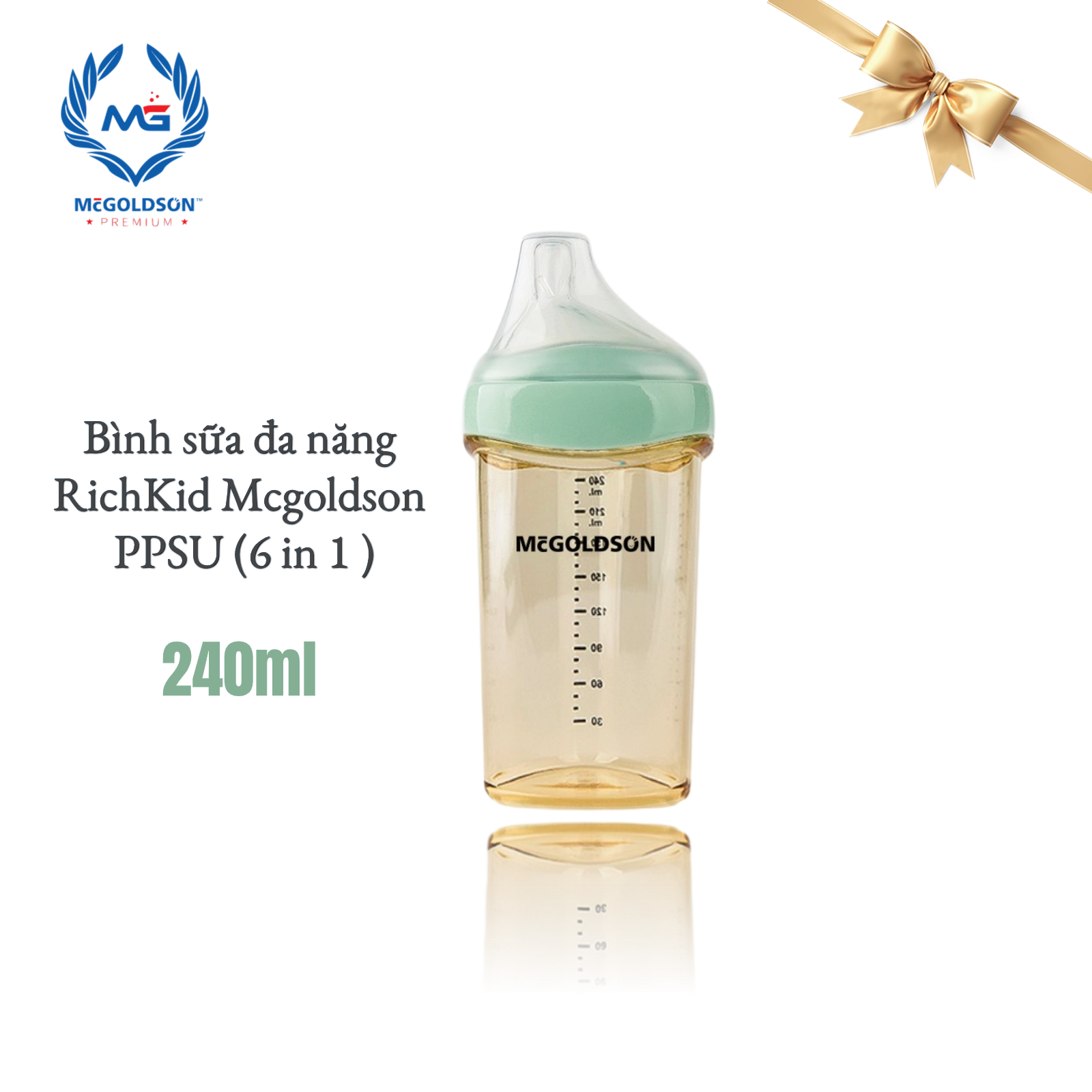  Bình sữa đa năng RICHKID-McGOLDSON PPSU Plus (6 in 1) 