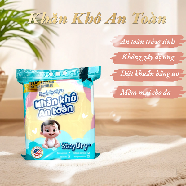  Dry baby wipes-Khăn khô an toàn StayDry 