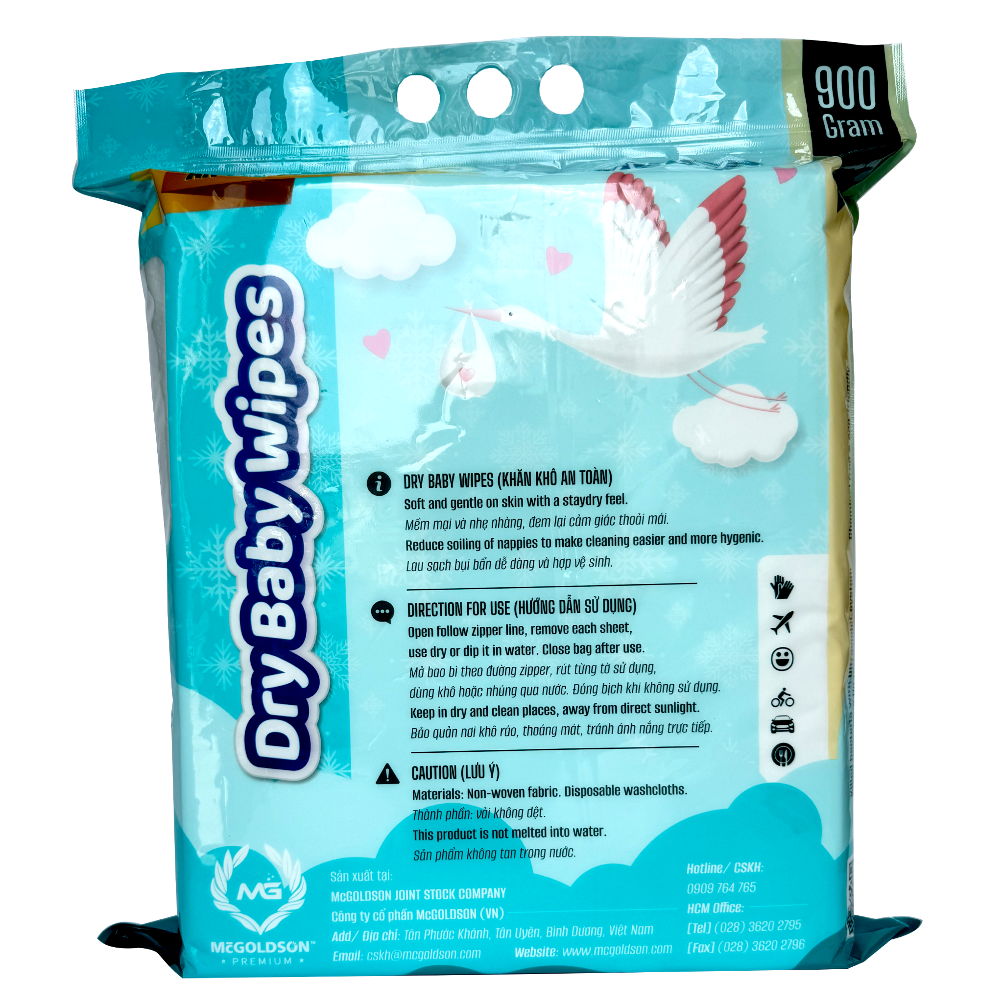  Dry baby wipes-Khăn khô an toàn StayDry 