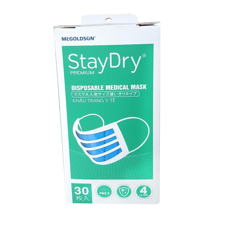  Khẩu trang tĩnh điện StayDry Premium 4 lớp (Hộp 30 cái) 