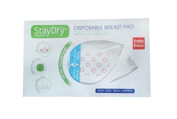  Miếng lót thấm sữa StayDry Premium (6 miếng/hộp) 