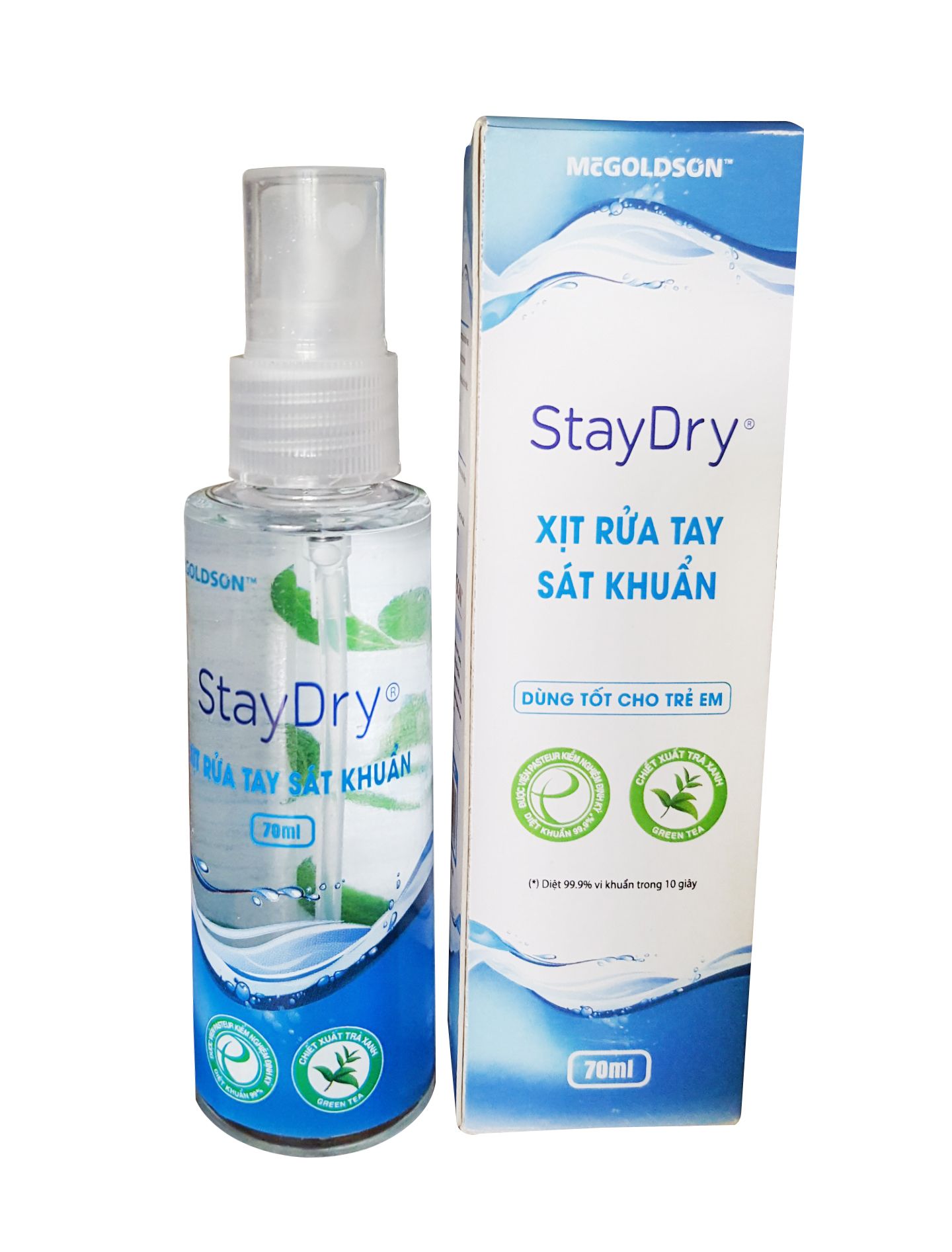  Xịt rửa tay sát khuẩn StayDry 70ml 