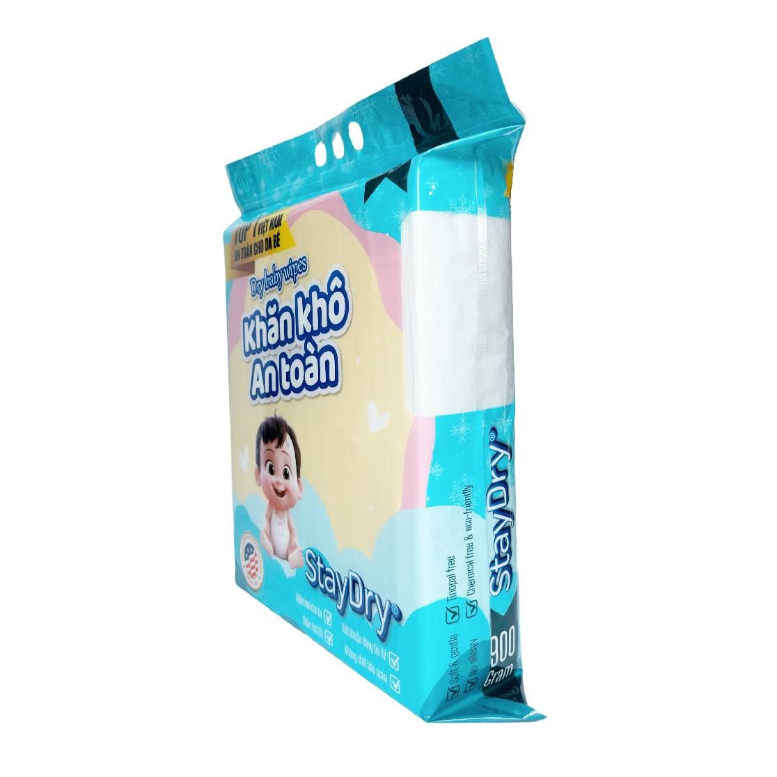  Dry baby wipes-Khăn khô an toàn StayDry 