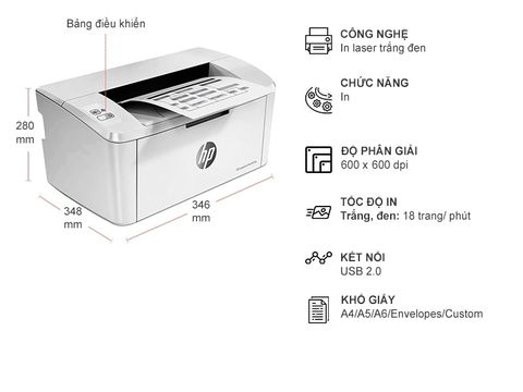 Máy in HP LaserJet Pro M15a (W2G50A) - Hàng chính hãng