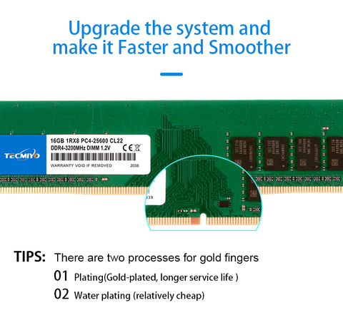 Bộ nhớ trong Tecmiyo DDR4 16Gb bus 3200MHZ UDIMM Memoria Ram 25600 CL22 Chipset Samsung